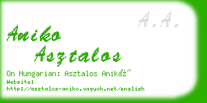 aniko asztalos business card